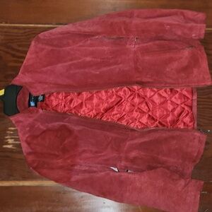 Small red leather jacket